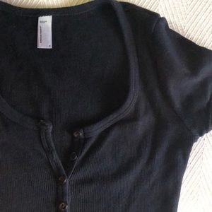 American Apparel cotton ribbed henley dress